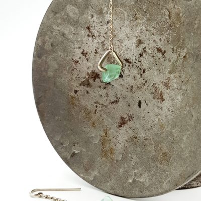 ROCK AND boucles d oreilles ST19085 argent925 fluorites PatriciaLemaire 4x1cm